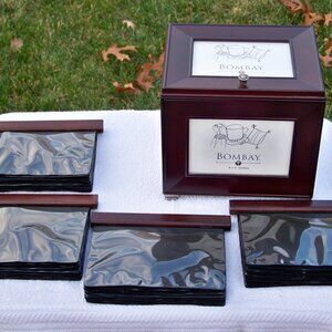 2001 Bombay Mahogany Wooden Photo Box, Never Used